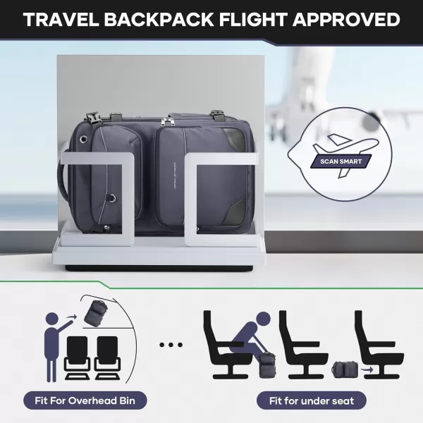 Maelstrom Travel Backpack for Men Women, 35L Carry on Backpack for Traveling on Airplane,with Belt Bag&amp;Shoe Compartment,Waterproof Laptop Backpack fit 17”Laptop-Beige, Large