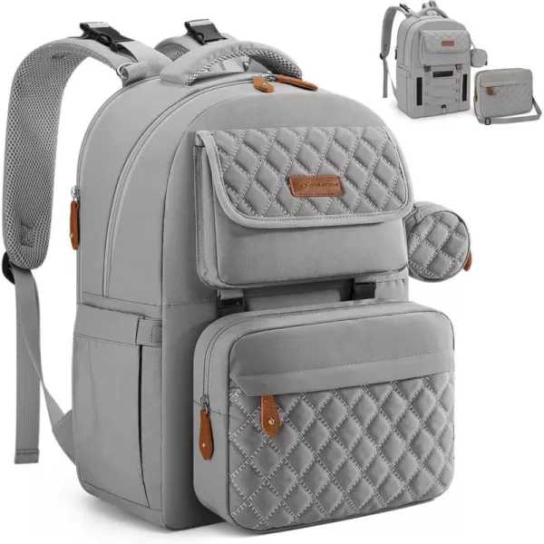 Maelstrom Diaper Bag Backpack,Baby Bag,23L-30L Expandable Diaper Backpack for Mom Dad,Travel Essentials Baby Bag with Changing Pad&amp;Stroller Straps &amp; Pacifier Bag,Gray