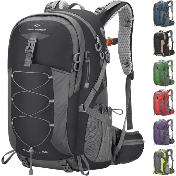 Maelstrom Hiking Backpack,Camping Backpack,40L Waterproof Hiking Daypack with Rain Cover,Lightweight Travel Backpack,Red