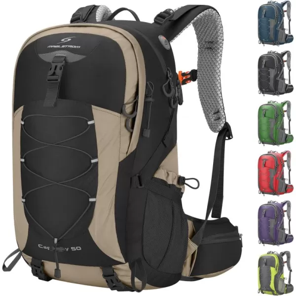 Maelstrom Hiking Backpack,Camping Backpack,40L Waterproof Hiking Daypack with Rain Cover,Lightweight Travel Backpack,Red