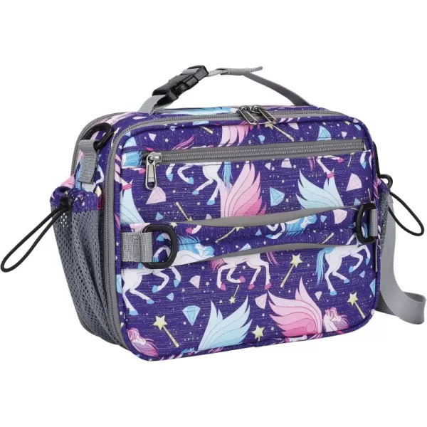Maelstrom Lunch Box Kids,Expandable Kids Lunch Box,Insulated Lunch Bag for Kids,Reusable Lunch Tote Bag for Boy/Girl,9L,Balloon Unicorn 