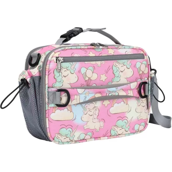 Maelstrom Lunch Box Kids,Expandable Kids Lunch Box,Insulated Lunch Bag for Kids,Reusable Lunch Tote Bag for Boy/Girl,9L,Balloon Unicorn 