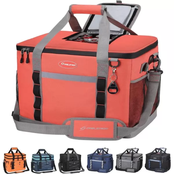 Maelstrom Soft Cooler Bag,Collapsible Soft Sided Cooler,24/30/60/75 Cans Beach Cooler,Ice Chest,Large Leakproof Camping Cooler,Portable Travel Cooler for Grocery Shopping,Camping,Road Trips