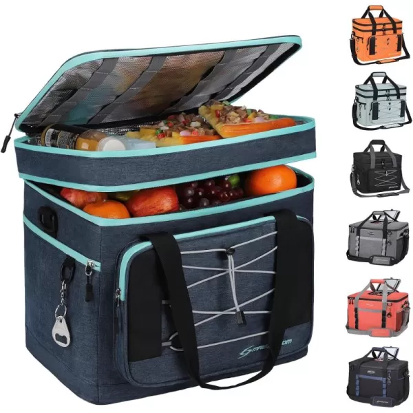 Maelstrom Soft Cooler Bag,Collapsible Soft Sided Cooler,24/30/60/75 Cans Beach Cooler,Ice Chest,Large Leakproof Camping Cooler,Portable Travel Cooler for Grocery Shopping,Camping,Road Trips