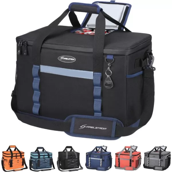 Maelstrom Soft Cooler Bag,Collapsible Soft Sided Cooler,24/30/60/75 Cans Beach Cooler,Ice Chest,Large Leakproof Camping Cooler,Portable Travel Cooler for Grocery Shopping,Camping,Road Trips