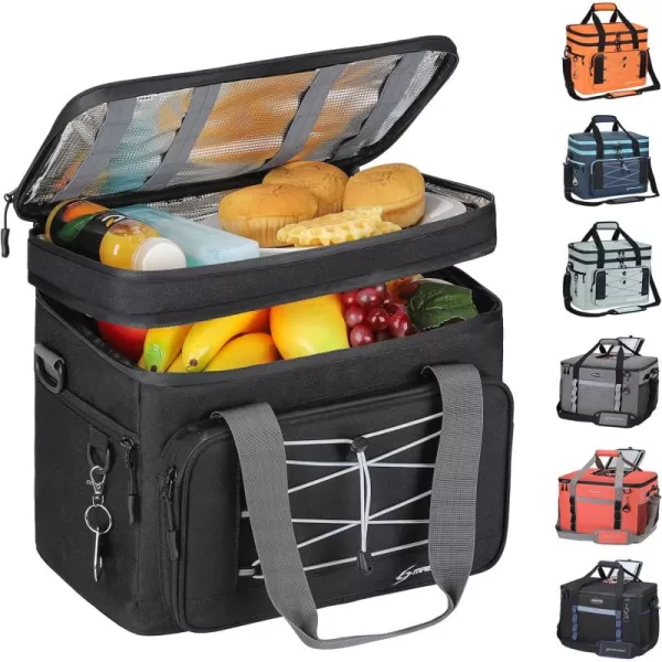 Maelstrom Soft Cooler Bag,Collapsible Soft Sided Cooler,24/30/60/75 Cans Beach Cooler,Ice Chest,Large Leakproof Camping Cooler,Portable Travel Cooler for Grocery Shopping,Camping,Road Trips