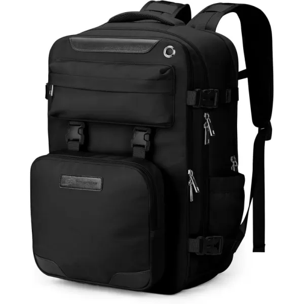 Maelstrom Travel Backpack for Women Men,25L Laptop Backpack Fits 17-Inch Laptop,Waterproof Carry On Backpack for Airplanes with Detachable Crossbody Bag&amp;Shoe Compartment,Black, Medium