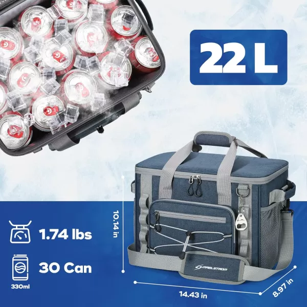 imageMaelstrom Soft Cooler BagSoft Sided Cooler3040 Cans Collapsible CoolerInsulated Ice ChestLarge Leakproof Camping CoolerPortable Travel Cooler for KayakingBeach3Blue