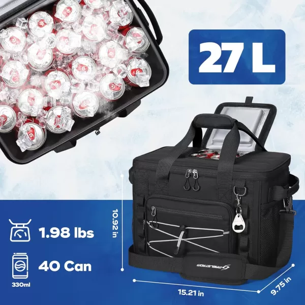 imageMaelstrom Soft Cooler BagSoft Sided Cooler3040 Cans Collapsible CoolerInsulated Ice ChestLarge Leakproof Camping CoolerPortable Travel Cooler for KayakingBeach4Black with Velcro Top