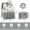 imageMaelstrom Travel Backpack for Women MenLaptop Backpack Fits 156173 Inch Laptop NurseTeacherWork Bag with Insulated Lunch BoxWater Resistant Carry On BackpackGrayBeigeGraybeige