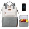 imageMaelstrom Travel Backpack for Women MenLaptop Backpack Fits 156173 Inch Laptop NurseTeacherWork Bag with Insulated Lunch BoxWater Resistant Carry On BackpackGrayBeigeGraybeige