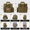 imageMaelstrom Tactical Lunch Box 23 L Insulated Lunch Bag for Men Expandable Double Deck Lunch Cooler BagLarge Leakproof Soft Lunch Tote with Detachable MOLLE Bags for Adult Women WorkPicnicKhaki