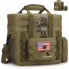imageMaelstrom Tactical Lunch Box 23 L Insulated Lunch Bag for Men Expandable Double Deck Lunch Cooler BagLarge Leakproof Soft Lunch Tote with Detachable MOLLE Bags for Adult Women WorkPicnicKhaki