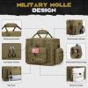 imageMaelstrom Tactical Lunch Box 23 L Insulated Lunch Bag for Men Expandable Double Deck Lunch Cooler BagLarge Leakproof Soft Lunch Tote with Detachable MOLLE Bags for Adult Women WorkPicnicKhaki
