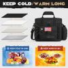 imageMaelstrom Tactical Lunch Box 23 L Insulated Lunch Bag for Men Expandable Double Deck Lunch Cooler BagLarge Leakproof Soft Lunch Tote with Detachable MOLLE Bags for Adult Women WorkPicnicBlack