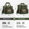 imageMaelstrom Tactical Lunch Box 23 L Insulated Lunch Bag for Men Expandable Double Deck Lunch Cooler BagLarge Leakproof Soft Lunch Tote with Detachable MOLLE Bags for Adult Women WorkPicnicArmy Green