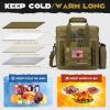 imageMaelstrom Tactical Lunch Box 23 L Insulated Lunch Bag for Men Expandable Double Deck Lunch Cooler BagLarge Leakproof Soft Lunch Tote with Detachable MOLLE Bags for Adult Women WorkPicnicKhaki