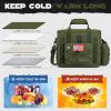 imageMaelstrom Tactical Lunch Box 23 L Insulated Lunch Bag for Men Expandable Double Deck Lunch Cooler BagLarge Leakproof Soft Lunch Tote with Detachable MOLLE Bags for Adult Women WorkPicnicArmy Green