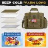 imageMaelstrom Tactical Lunch Box 23 L Insulated Lunch Bag for Men Expandable Double Deck Lunch Cooler BagLarge Leakproof Soft Lunch Tote with Detachable MOLLE Bags for Adult Women WorkPicnicKhaki