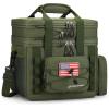 imageMaelstrom Tactical Lunch Box 23 L Insulated Lunch Bag for Men Expandable Double Deck Lunch Cooler BagLarge Leakproof Soft Lunch Tote with Detachable MOLLE Bags for Adult Women WorkPicnicArmy Green