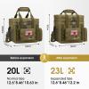 imageMaelstrom Tactical Lunch Box 23 L Insulated Lunch Bag for Men Expandable Double Deck Lunch Cooler BagLarge Leakproof Soft Lunch Tote with Detachable MOLLE Bags for Adult Women WorkPicnicKhaki