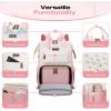 imageMaelstrom Travel Backpack for Women MenLaptop Backpack Fits 156173 Inch Laptop NurseTeacherWork Bag with Insulated Lunch BoxWater Resistant Carry On BackpackBeigePinkbeige