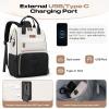 imageMaelstrom Travel Backpack for Women MenLaptop Backpack Fits 156173 Inch Laptop NurseTeacherWork Bag with Insulated Lunch BoxWater Resistant Carry On BackpackBeigeBlackbeige