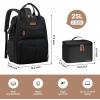 imageMaelstrom Travel Backpack for Women MenLaptop Backpack Fits 156173 Inch Laptop NurseTeacherWork Bag with Insulated Lunch BoxWater Resistant Carry On BackpackBeigeBlack