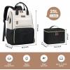 imageMaelstrom Travel Backpack for Women MenLaptop Backpack Fits 156173 Inch Laptop NurseTeacherWork Bag with Insulated Lunch BoxWater Resistant Carry On BackpackBeigeBlackbeige