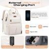 imageMaelstrom Travel Backpack for Women MenLaptop Backpack Fits 156173 Inch Laptop NurseTeacherWork Bag with Insulated Lunch BoxWater Resistant Carry On BackpackBeigeBeige