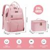 imageMaelstrom Travel Backpack for Women MenLaptop Backpack Fits 156173 Inch Laptop NurseTeacherWork Bag with Insulated Lunch BoxWater Resistant Carry On BackpackBeigePink