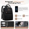 imageMaelstrom Travel Backpack for Women MenLaptop Backpack Fits 156173 Inch Laptop NurseTeacherWork Bag with Insulated Lunch BoxWater Resistant Carry On BackpackBeigeBlack