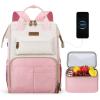imageMaelstrom Travel Backpack for Women MenLaptop Backpack Fits 156173 Inch Laptop NurseTeacherWork Bag with Insulated Lunch BoxWater Resistant Carry On BackpackBeigePinkbeige