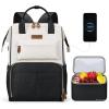 imageMaelstrom Travel Backpack for Women MenLaptop Backpack Fits 156173 Inch Laptop NurseTeacherWork Bag with Insulated Lunch BoxWater Resistant Carry On BackpackBeigeBlackbeige