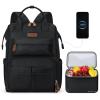 imageMaelstrom Travel Backpack for Women MenLaptop Backpack Fits 156173 Inch Laptop NurseTeacherWork Bag with Insulated Lunch BoxWater Resistant Carry On BackpackBeigeBlack