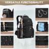 imageMaelstrom Hiking Backpack 40L Waterproof Camping Daypack for Men and Women Lightweight Travel Pack with Rain CoverBlackBlack