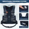 imageMaelstrom Hiking Backpack 40L Waterproof Camping Daypack for Men and Women Lightweight Travel Pack with Rain CoverBlackBlue