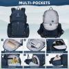 imageMaelstrom Hiking Backpack 40L Waterproof Camping Daypack for Men and Women Lightweight Travel Pack with Rain CoverBlackBlue