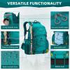 imageMaelstrom Hiking Backpack 40L Waterproof Camping Daypack for Men and Women Lightweight Travel Pack with Rain CoverBlackGreen