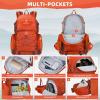 imageMaelstrom Hiking Backpack 40L Waterproof Camping Daypack for Men and Women Lightweight Travel Pack with Rain CoverBlackOrange