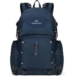 imageMaelstrom Hiking Backpack 40L Waterproof Camping Daypack for Men and Women Lightweight Travel Pack with Rain CoverBlackBlue