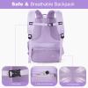imageMaelstrom Travel Backpack for Women Men 2 in 1 Crossbody Bag Laptop Backpack Fits 156173 Inch Laptop 26L WorkNurseTeacher Bag Carry On Backpack with Shoe Compartment Blue5purple