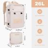 imageMaelstrom Travel Backpack for Women Men 2 in 1 Crossbody Bag Laptop Backpack Fits 156173 Inch Laptop 26L WorkNurseTeacher Bag Carry On Backpack with Shoe Compartment Blue2beige