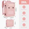 imageMaelstrom Travel Backpack for Women Men 2 in 1 Crossbody Bag Laptop Backpack Fits 156173 Inch Laptop 26L WorkNurseTeacher Bag Carry On Backpack with Shoe Compartment Blue4pink