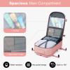 imageMaelstrom Travel Backpack for Women Men 2 in 1 Crossbody Bag Laptop Backpack Fits 156173 Inch Laptop 26L WorkNurseTeacher Bag Carry On Backpack with Shoe Compartment Blue4pink
