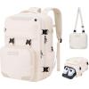 imageMaelstrom Travel Backpack for Women Men 2 in 1 Crossbody Bag Laptop Backpack Fits 156173 Inch Laptop 26L WorkNurseTeacher Bag Carry On Backpack with Shoe Compartment Blue2beige