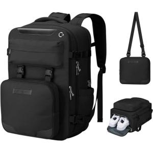 imageMaelstrom Travel Backpack for Women Men 2 in 1 Crossbody Bag Laptop Backpack Fits 156173 Inch Laptop 26L WorkNurseTeacher Bag Carry On Backpack with Shoe Compartment Blue1black