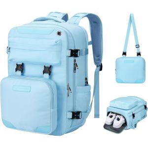 imageMaelstrom Travel Backpack for Women Men 2 in 1 Crossbody Bag Laptop Backpack Fits 156173 Inch Laptop 26L WorkNurseTeacher Bag Carry On Backpack with Shoe Compartment Blue3blue