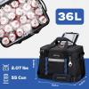 imageMaelstrom Soft Cooler BagCollapsible Soft Sided Cooler24306075 Cans Beach CoolerIce ChestLarge Leakproof Camping CoolerPortable Travel Cooler for Grocery ShoppingCampingRoad Trips55 Can Black