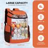 imageMaelstrom Backpack Cooler36 Can Cooler BackpackSoft Cooler Bag Insulated LeakproofLightweight Ice Chest BackpackTravel Cooler Lunch Backpack for CampingHikingBeachBlack4Orange